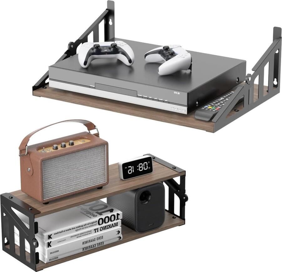 Opvouwbare Zwevende Planken van Metaal en Hout voor Woonkamer en Slaapkamer Geschikt als Muurplanken voor Badkamer en Keuken Bureau Organizer (1 PCS) bathroom shelf wood