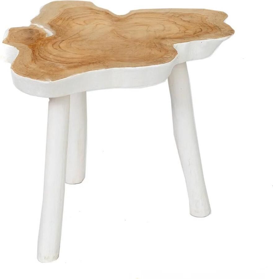 Rootz Living Rootz Organic Bijzettafel Kleine Bijzettafel Boheems Nachtkastje Decoratief 45cm x 45cm x 40cm