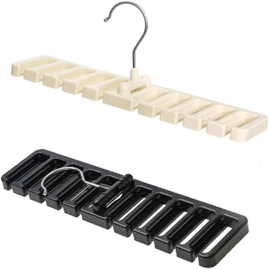 Allecto Plus 2-delige riemrek met takken design voor opbergen van riemen en stropdassen in kledingkast