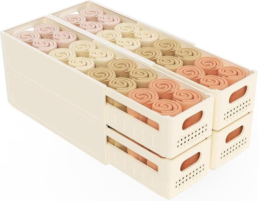 Organizer voor commodes 28-47 cm opbergdoos opvouwbaar scheidingswanden kunststof kledingkast slaapkamer 4 stuks kledingkasten slaapkamer