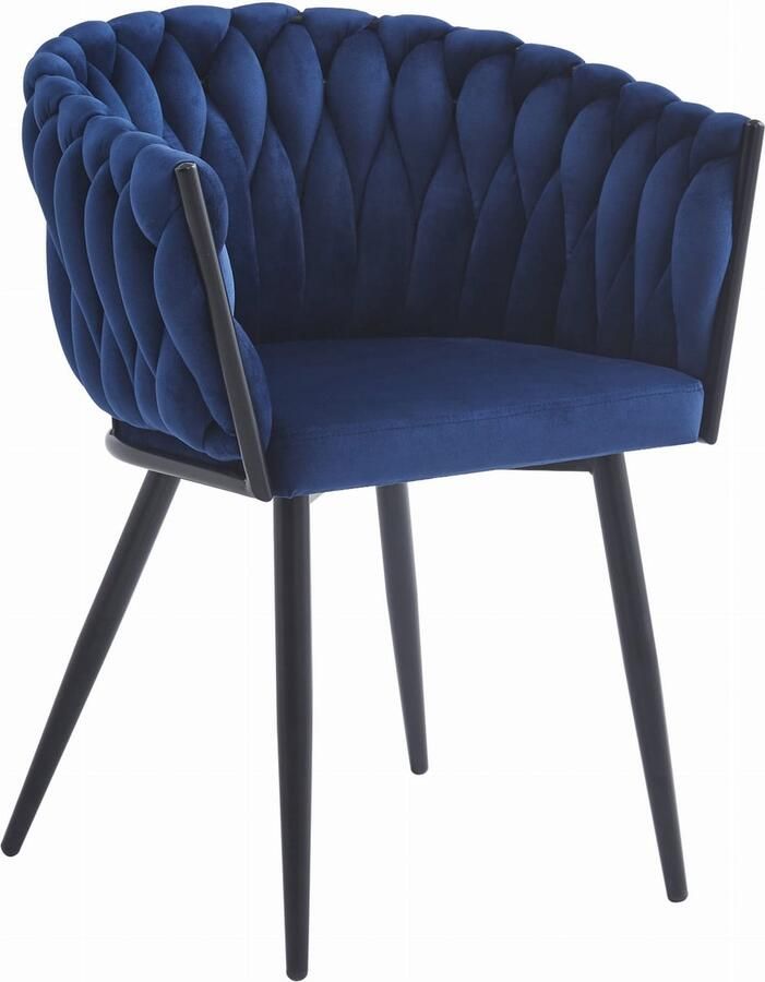 ORION Stoel Donkerblauw – Tijdloos Design met Stijlvolle Stiknaden Ergonomisch en Duurzaam Geschikt voor Woonkamer Eetkamer of Wachtkamer Max. 110 kg