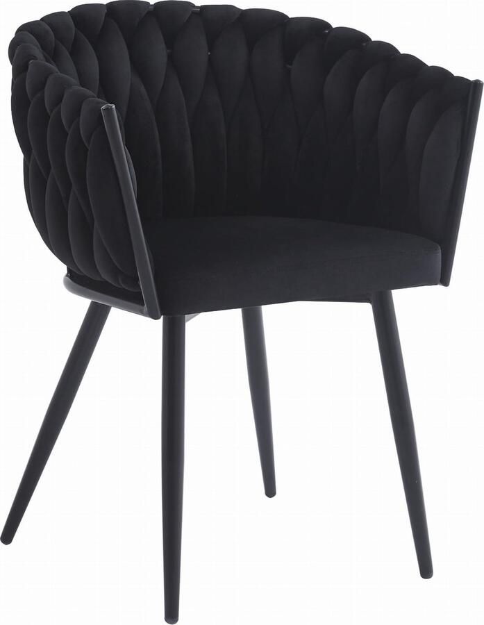 ORION Stoel Zwart – Tijdloos Design met Stijlvolle Stiknaden Ergonomisch en Duurzaam Geschikt voor Woonkamer Eetkamer of Wachtkamer Max. 110 kg