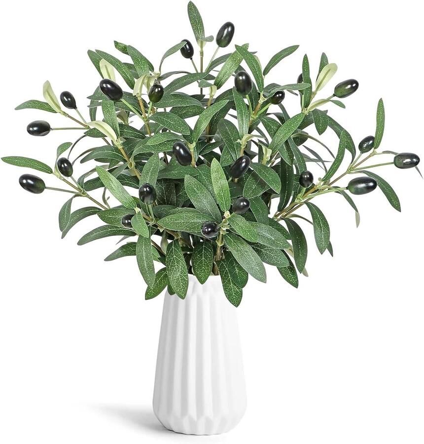 Orivio Kunstolijftakken Set van 12 stuks 30 cm lang voor eettafel slinger feest bruiloft decoratie