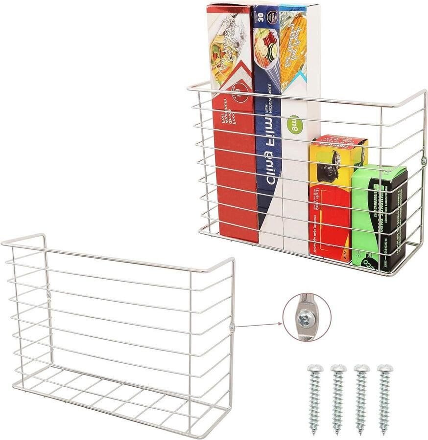 Orivio Muurgemonteerde Hangende Keuken Opslag Manden Metalen Draad Organizer voor Kast Decoratie Keuken Badkamer Kelder Folie & Wrap Planken