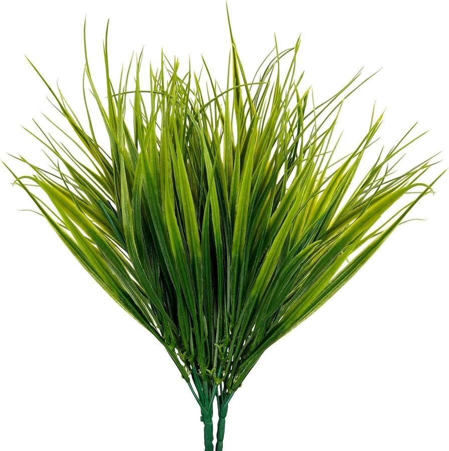 6-Pack Kunststof Tarwegras Planten Realistische Nep Planten voor Binnen en Buiten Groene Bosjes voor Huis Kantoor Tuin & Keuken Decoratieve Hangbosjes voor Huwelijk Tafel & Veranda