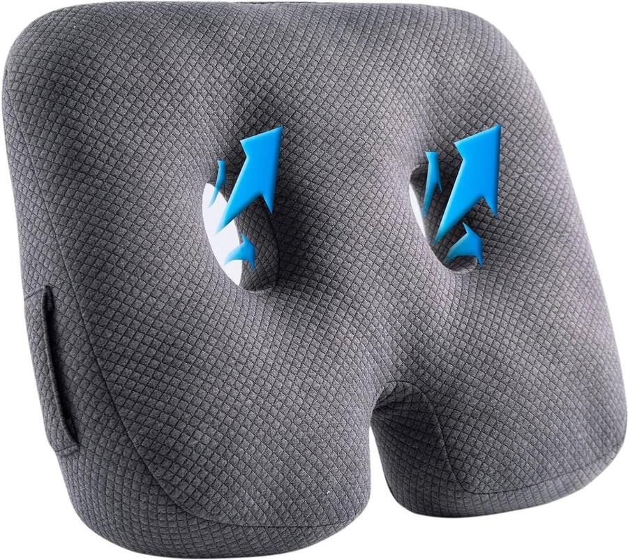 Orthopaedic Ergonomic Seat Cushion for Office Chair Car Adults Grey