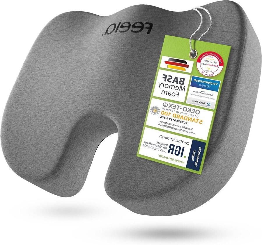 Orthopaedic Seat Cushion 3 Degrees of Hardness Ergonomic Cushion for Office Chair Car etc. Reduces Pain Increases Seating Comfort Promotes Blood Circulation and Relieves