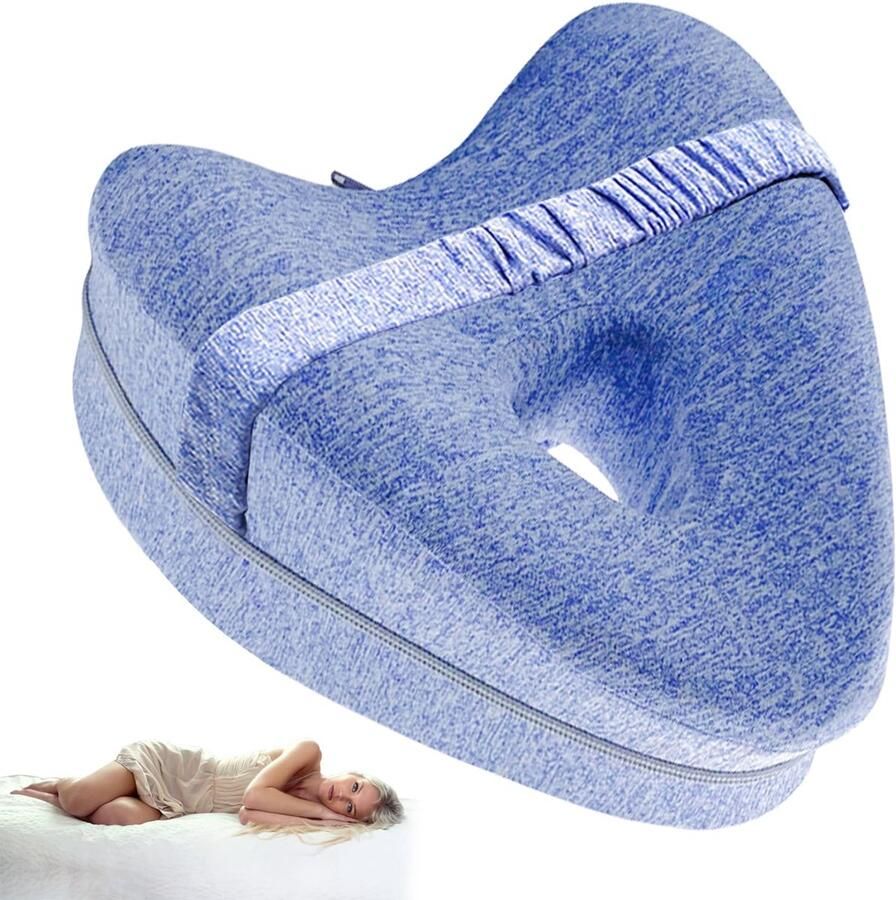 Orthopedisch beenkussen Kniekussen voor zijslapers afneembare hoezen traagschuim beenkussen ergonomisch kussen voor zijslapers Beenkussen Kniekussen Orthopedisch voor in bed slaapkamer en sofa voor zijslapers Correctief kniekussen
