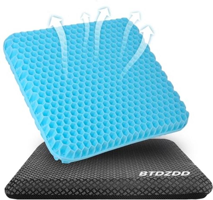 Orthopedisch gel zitkussen met antislip hoes voor bureaustoel rolstoel en auto