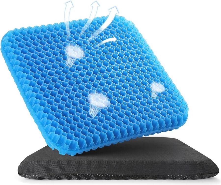Orthopedisch Gelkussen voor Bureaustoelen en Rolstoelen Ademend en Antislip Zitkussen