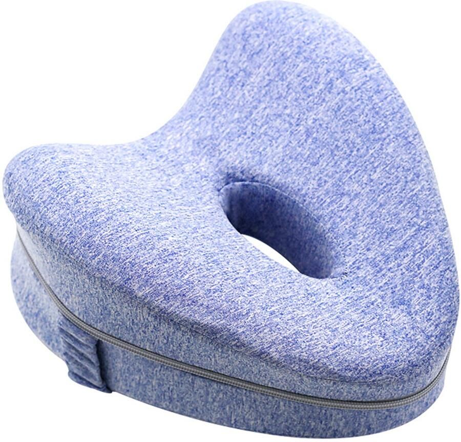 Orthopedisch kniekussen voor in bed zijslapers – traagschuim beenkussen zijslaper – zijslaapkussen Ergonomisch Beenkussen Kniekussen Voor Zijslapers Schootkussen Met Elastische Band Met afneembare en wasbare hoes Blauw