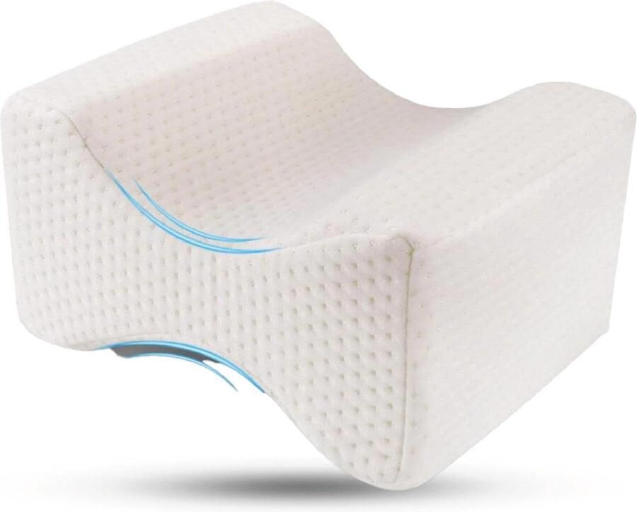 Orthopedisch kniekussen voor slapen geheugenschuim beenkussen voor rugpijnverlichting ergonomische knieafdekking met wasbare katoenen stof Kniekussen voor in bed