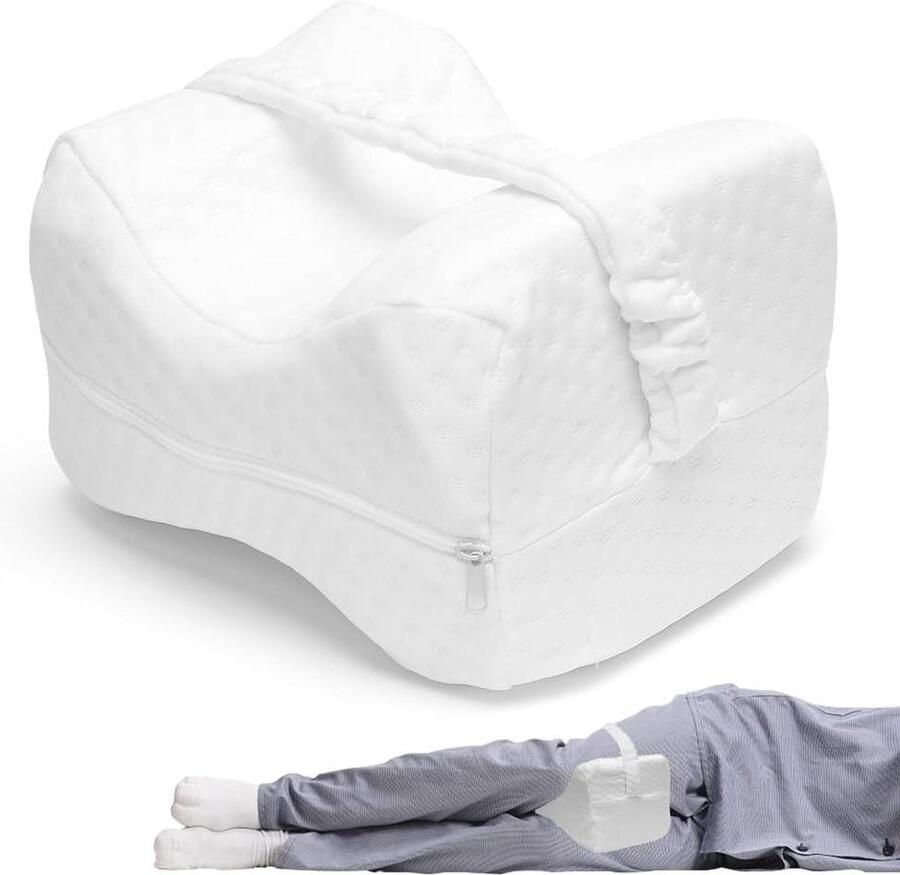 Orthopedisch Kniekussen voor Zijslapers Comfort voor Benen Knieën Heupen en Rug Zwangerschapsondersteuning Afneembaar en Wasbaar Kniekussen voor in bed