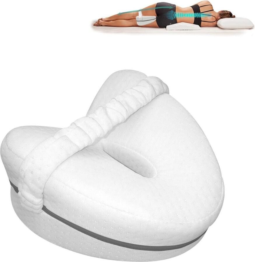 Orthopedisch kniekussen voor zijslapers geheugenschuim wit Kniekussen voor in bed