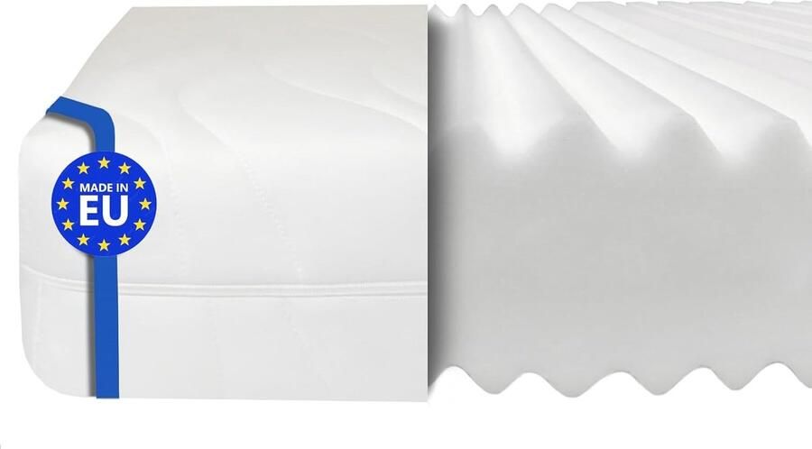 Orthopedisch Koudschuimmatras 12 cm Hoog met 7 Zones H2 en H3 Hardheid 90 x 200 cm