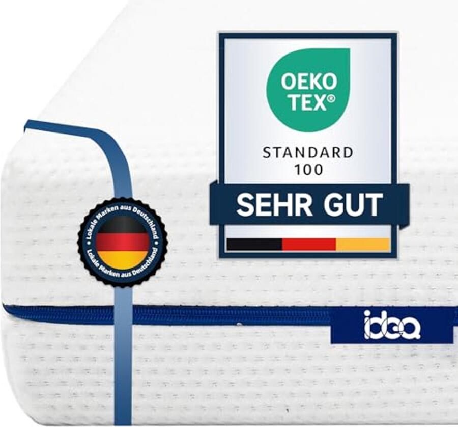 Orthopedisch Koudschuimmatras 90 x 200 cm 2-in-1 Hardheid H2 en H3 7 Zones Öko-Tex Gecertificeerd