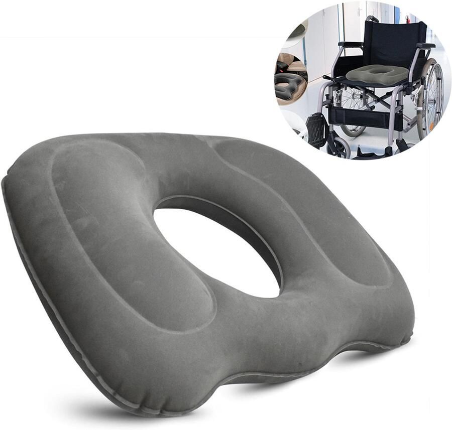 Orthopedisch kussen opblaasbaar zitkussen voor bureaustoel rolstoel voor stuit en bilpijn aambeien prostaatontsteking zwangerschap cystekussen