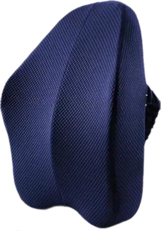 Orthopedisch Lendekussen Zitkussen Rugsteun Rugkussen Onderrug Auto Lendensteun in Bed Voor Op De Bank Donut Kussen Bamboe Houtskool Blauw