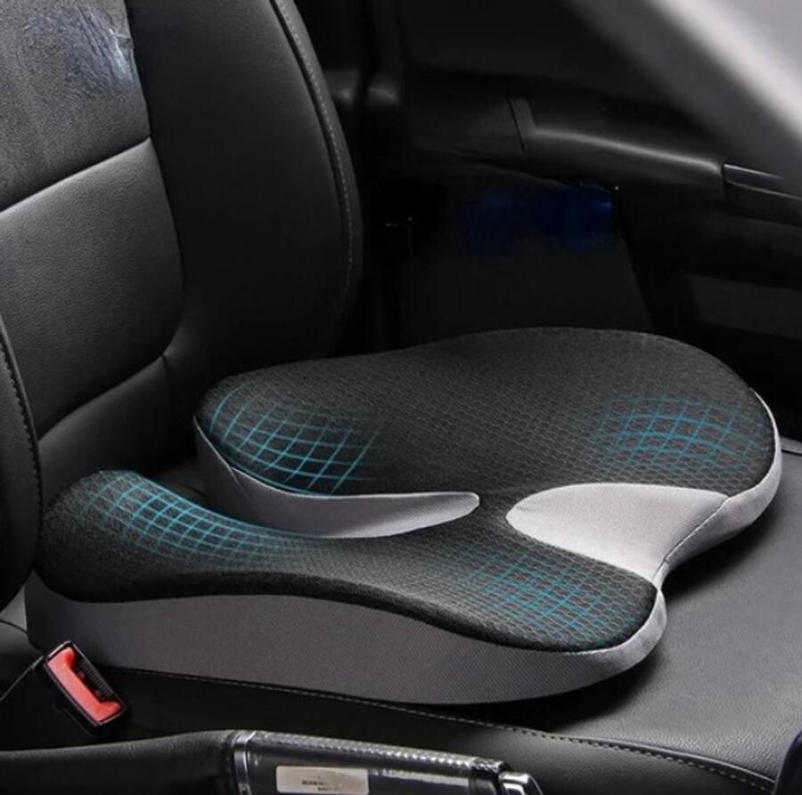 Orthopedisch Memory Foam Kussen Anti-Slip Prostaat Kussen voor Coccyx en Sciatica Pijnverlichting 45x35x5 cm Comfortabel Zitkussen voor Stoel Auto en Pijnverlichting