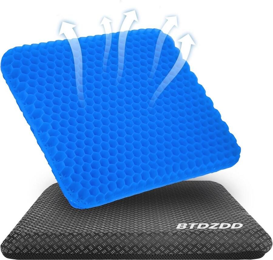 Orthopedisch zitkussen Dubbellaags gel kussen met antislip hoes voor bureaustoelen