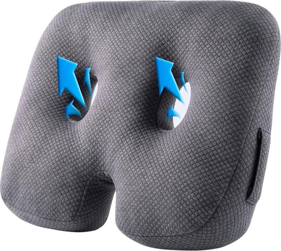 Orthopedisch Zitkussen Ergonomisch Geschikt voor Bureaustoelen en Auto 1 stuk Grijs