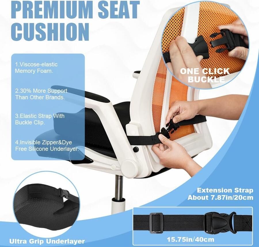 Orthopedisch zitkussen ergonomisch zitkussen traagschuim orthopedisch zitkussen voor bureaustoel rolstoel autostoel kussen voor stuitbeen ischias aambeien rugpijnverlichting