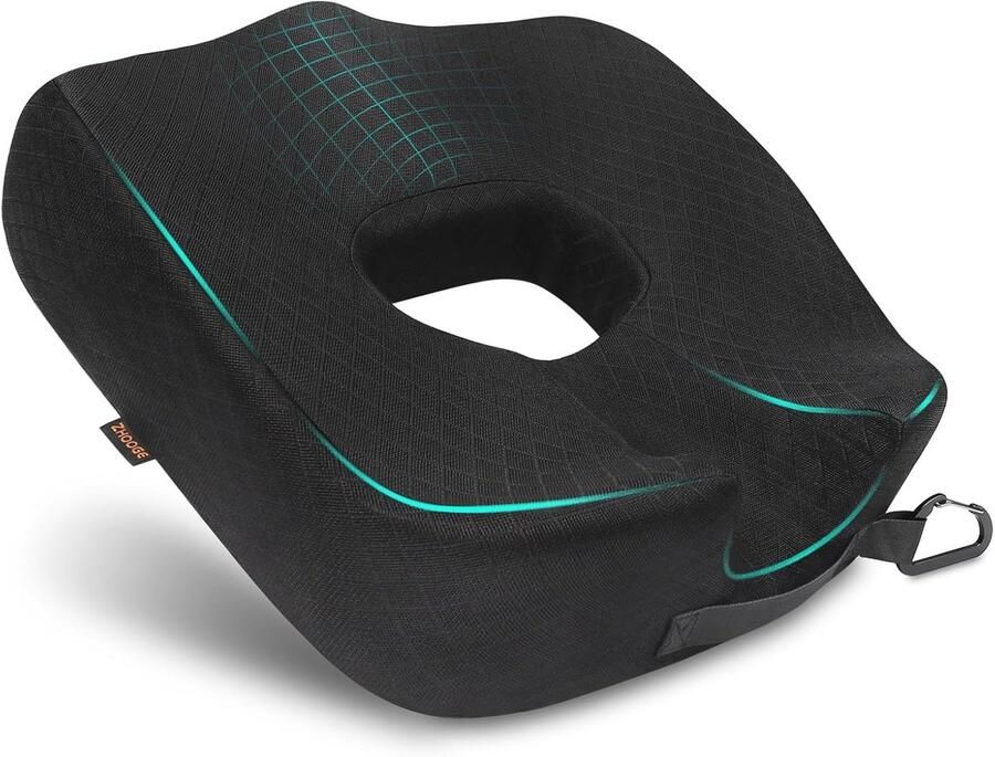 Orthopedisch zitkussen voor bureaustoel en auto Donutkussen met traagschuim voor comfort bij aambeien