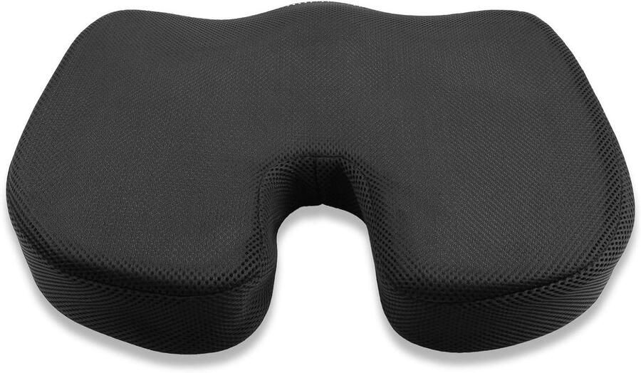 Orthopedisch Zitkussen voor Bureaustoel Ergonomisch Traagschuim Stuitbeenkussen voor Ontlasting van Hernia's in Auto en Vliegtuig