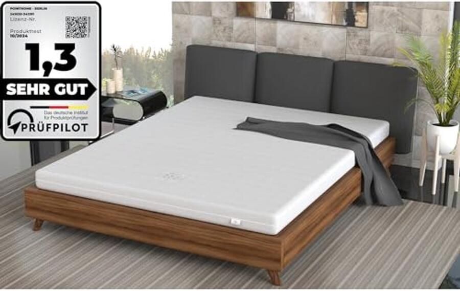 Orthopedische Koudschuimmatras 160 x 200 cm 7-Zones Allergievrij en Ademend Dubbelzijdig Rolmatras