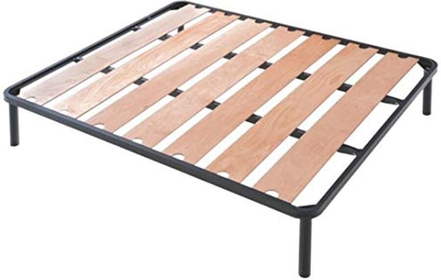 Orthopedische Lattenbodem van Hout met Versterkt IJzer Geschikt voor Alle Bedden en Matrassen 140 x 200 cm