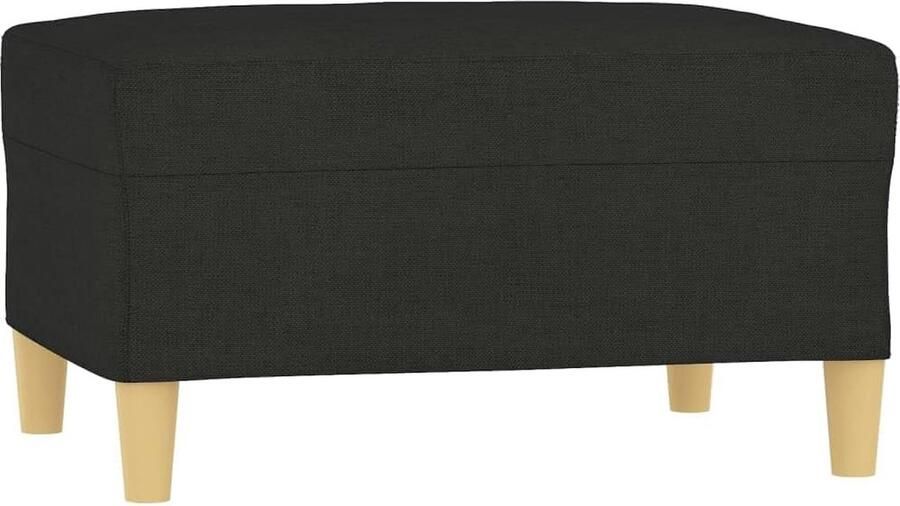 Ottoman Zitzak woonkamer voetensteun zwart 70 x 55 x 41 cm stof