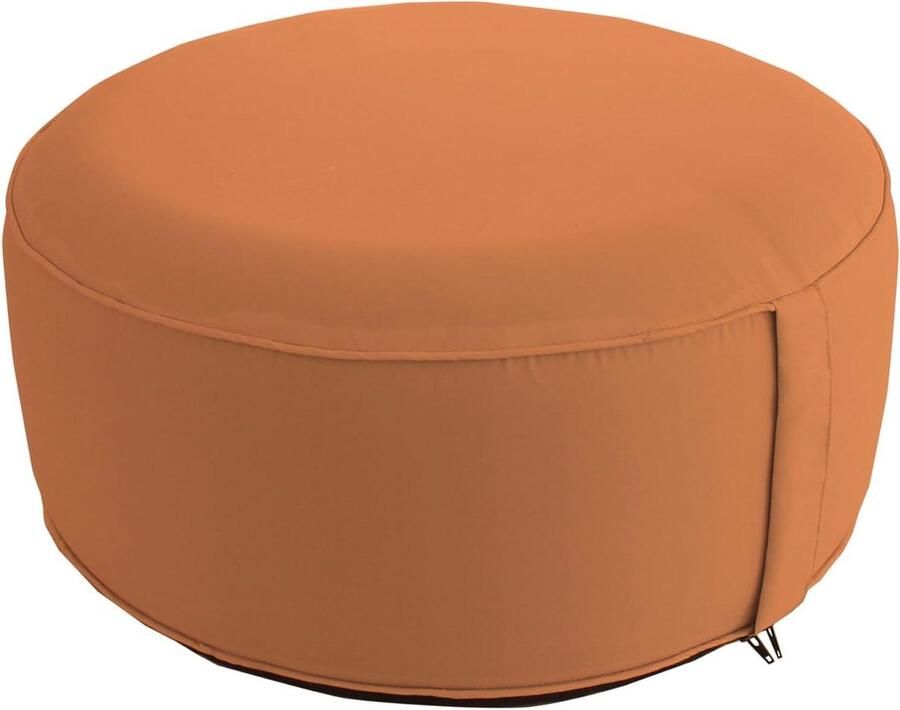 Outdoor Inflatable Round Bean Bag Orange 55 x 55 cm with Cover for Garden Collection