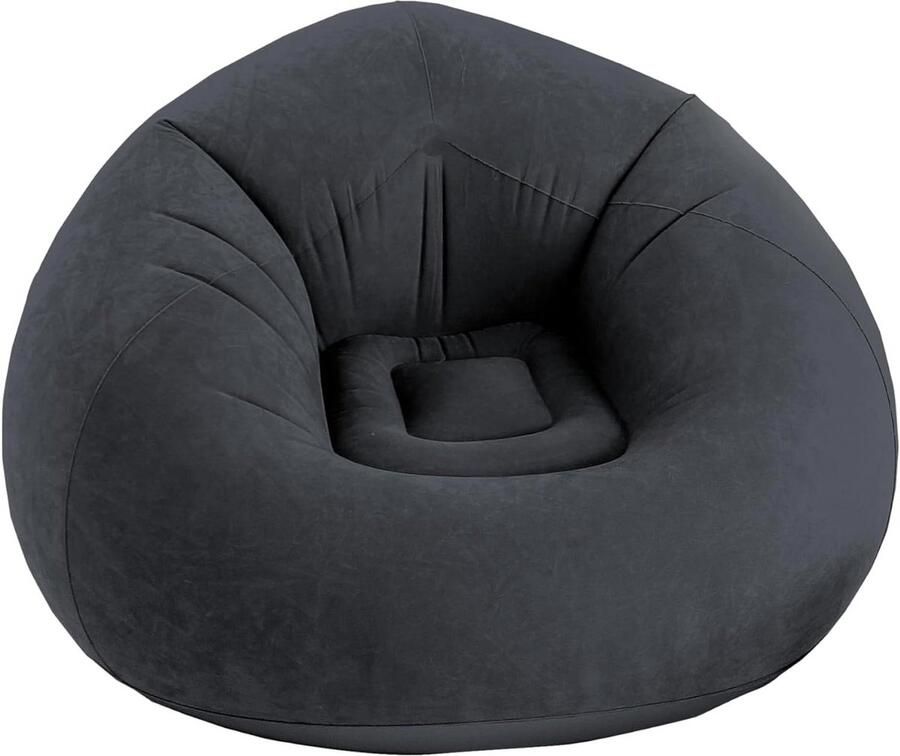 Outdoor Inflatable Chair 100 x 100 cm Dark Grey 100% PVC Flocked Borneo Garden Collection