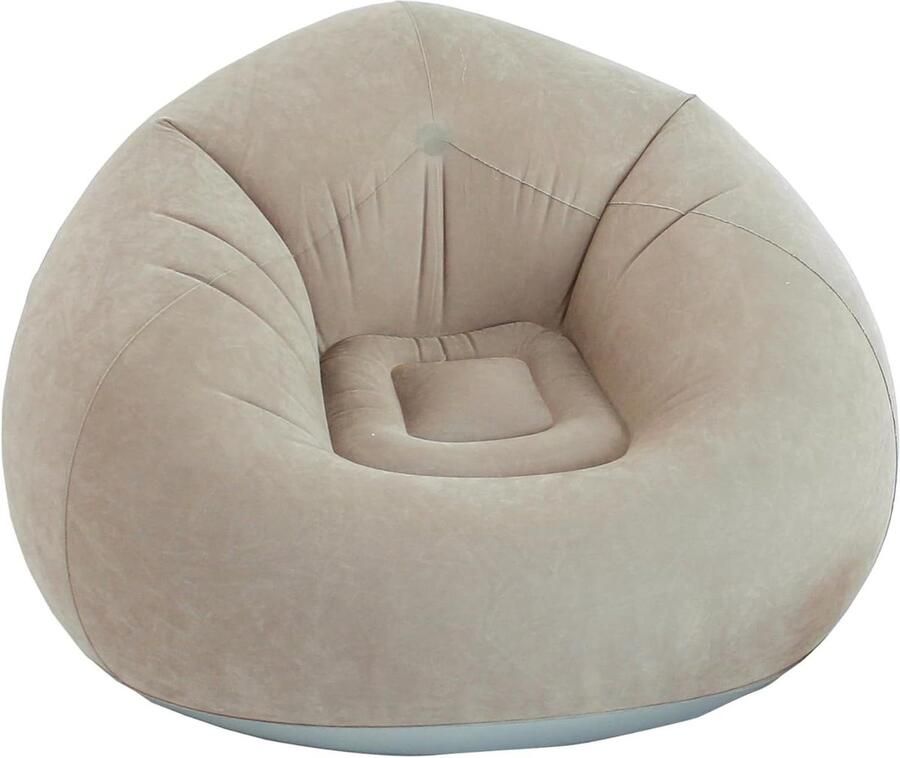 Outdoor Inflatable Chair 100 x 100 cm Natural Beige 100% PVC Flocked Costa Garden Collection