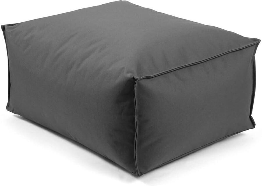 Outdoor Pouf Hocker Zitpoef Voetenbankje voor Balkon & Tuin Antraciet 55x65cm