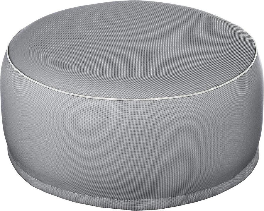 Outdoor Pouf Seat Stool Bean Bag 55 x 25 cm (Dark Grey) for Indoor and Outdoor Inflatable
