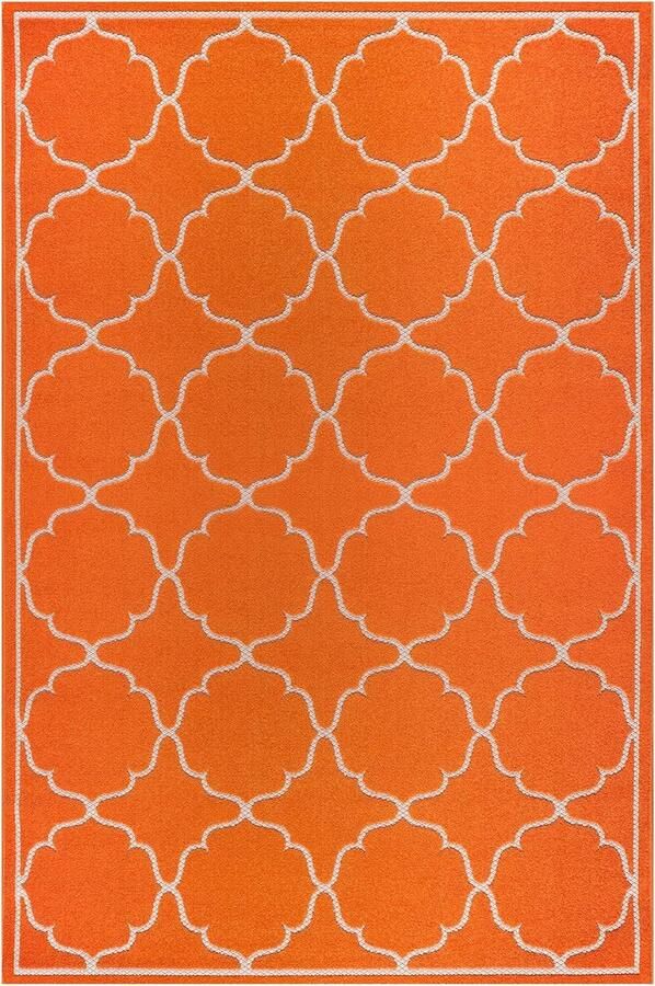 Outdoor tapijt weerbestendig tapijt voor binnen en buiten balkontapijt waterafstotend tapijten voor terras tuin keuken badkamer of woonkamer oranje 60 x 110 cm