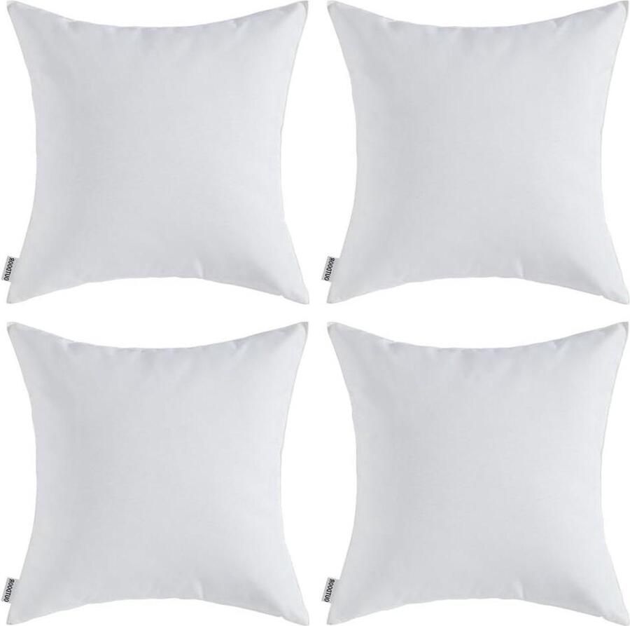 Outdoor waterdichte kussenhoezen set van 4 bankkussen decoratie weerbestendig sierkussen zacht overtrek voor buitenbank tuin balkon 40 x 40 cm gebroken