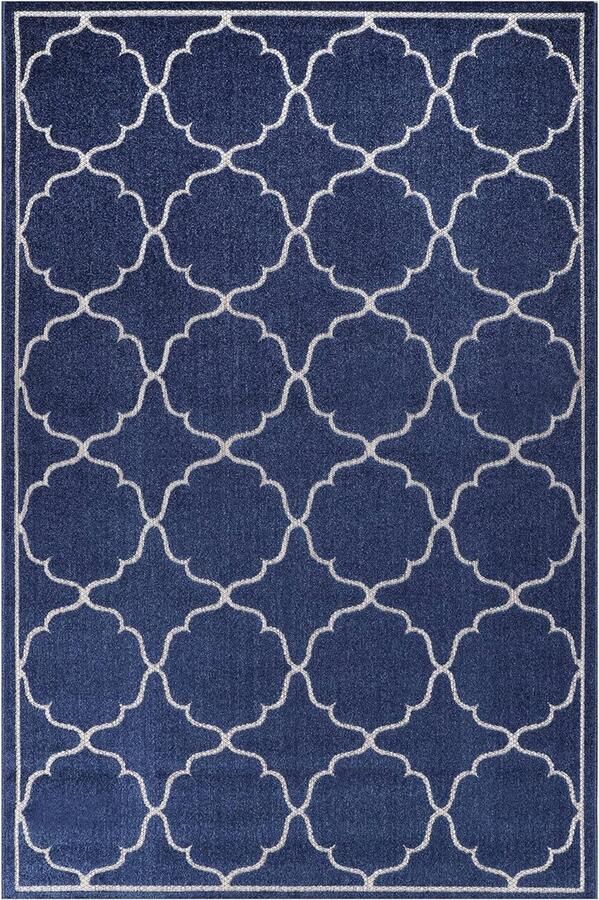 Outdoor tapijt weerbestendig tapijt voor binnen en buiten balkon waterafstotend tapijten voor terras tuin keuken badkamer of woonkamer blauw 60 x 110 cm