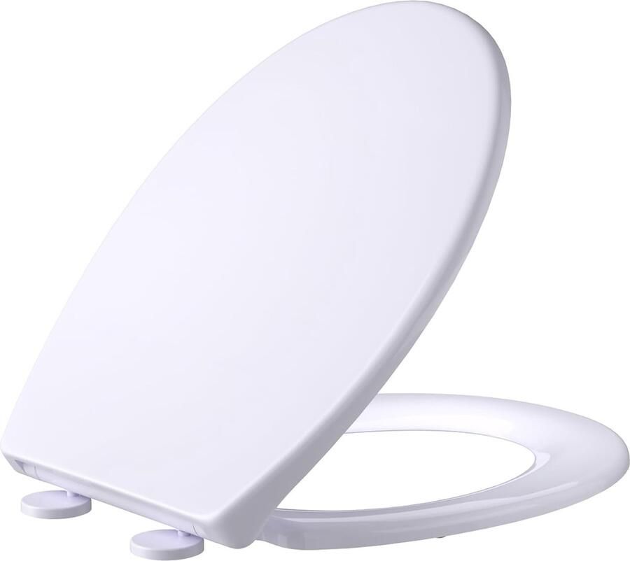 Ovaal Antibacterieel Toiletdeksel met Softclose en Quick Release Mechanisme Eenvoudige Montage en Krasbestendig