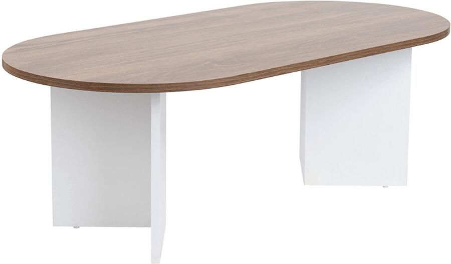 Skye Decor Asir Salontafel Okkernoot & Wit 119 x 60 x 40 cm (L x B x H) - Foto 2