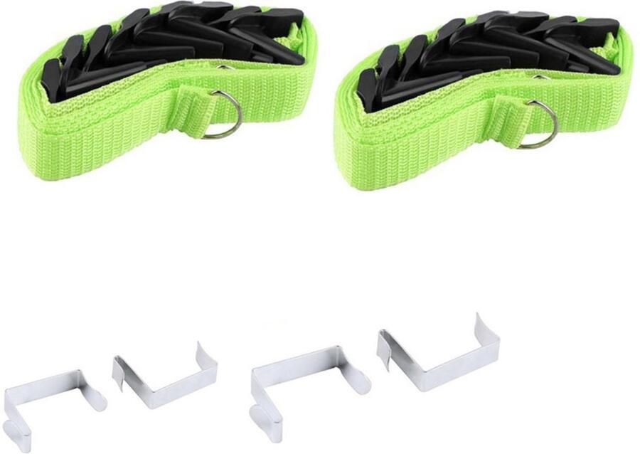 Over de deurhaak Verstelbare naadloze deurhanger met 8 haken Verstelbare over de deurhaak Wandgemonteerde garderobe Hanger voor kleding tassen schoenen hoeden sjaals paraplu's 2-pack Groen