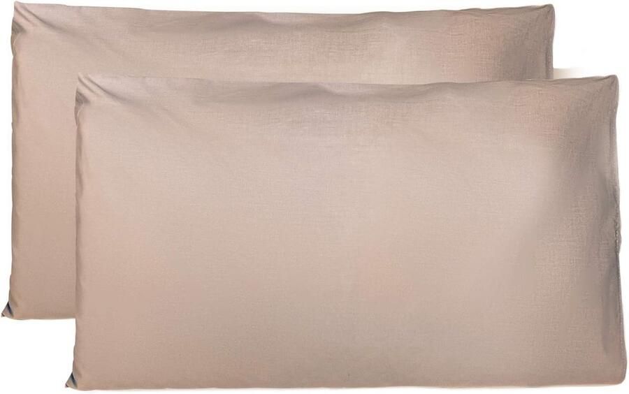 Kussenslopen 100% Pure katoen 50X70 CM Set van 2 Bed Kussen Stoffen Gemaakt in Italië Tassluiting Solid Color Standaard Maat met Schildpad