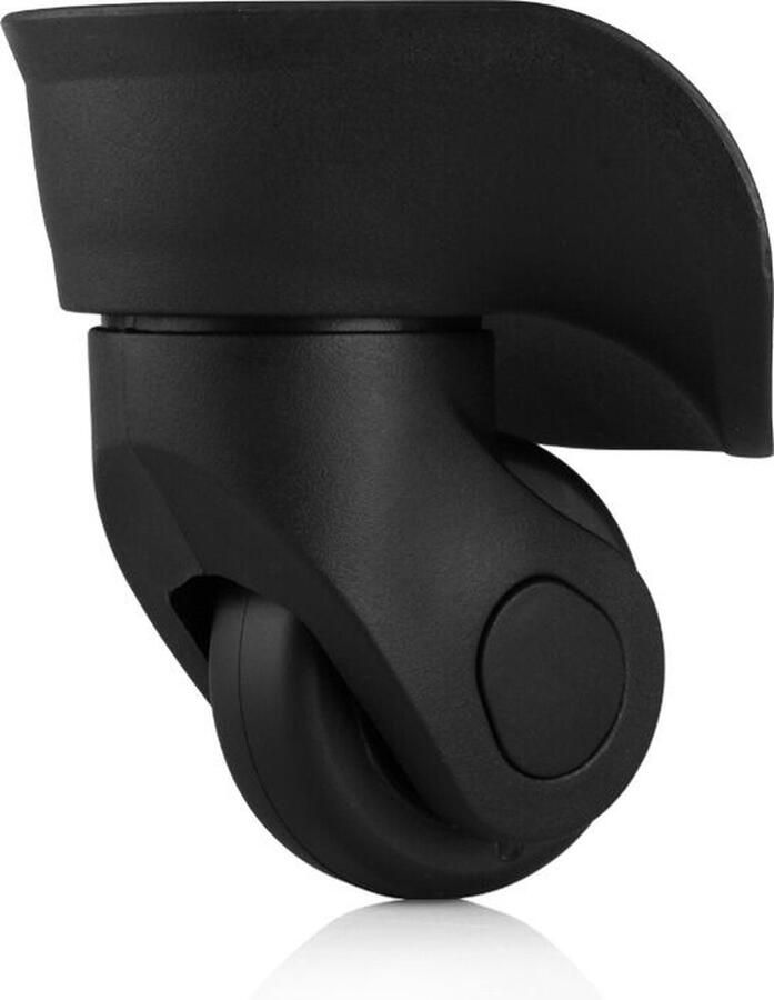 Paar universele kofferwielen duurzaam rubber stil multidirectioneel Geschikt voor kofferbagage reservereparatiewielen (klein zwart 2 stuks)