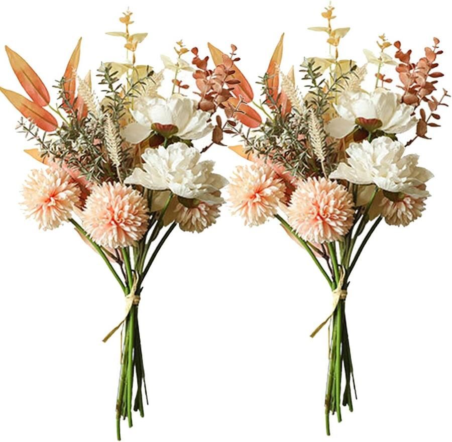 Paardenbloem zijden bloemen woondecoratie bruiloft kunstplanten perzik faux bloem boeket eettafel middenstuk decoratie bloemen