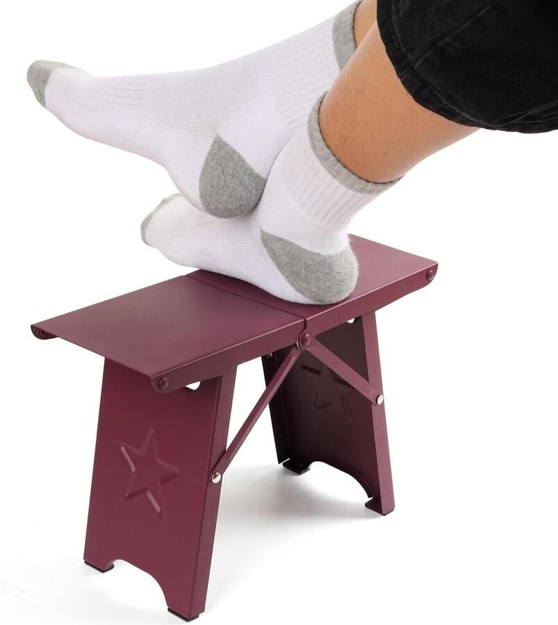 Paars Ergonomische Opvouwbare Onder Bureau Voeten Rust Comfortabele Benen Stoel voor Huis Kantoor & Reizen Non-Slip Pijn Verlichting