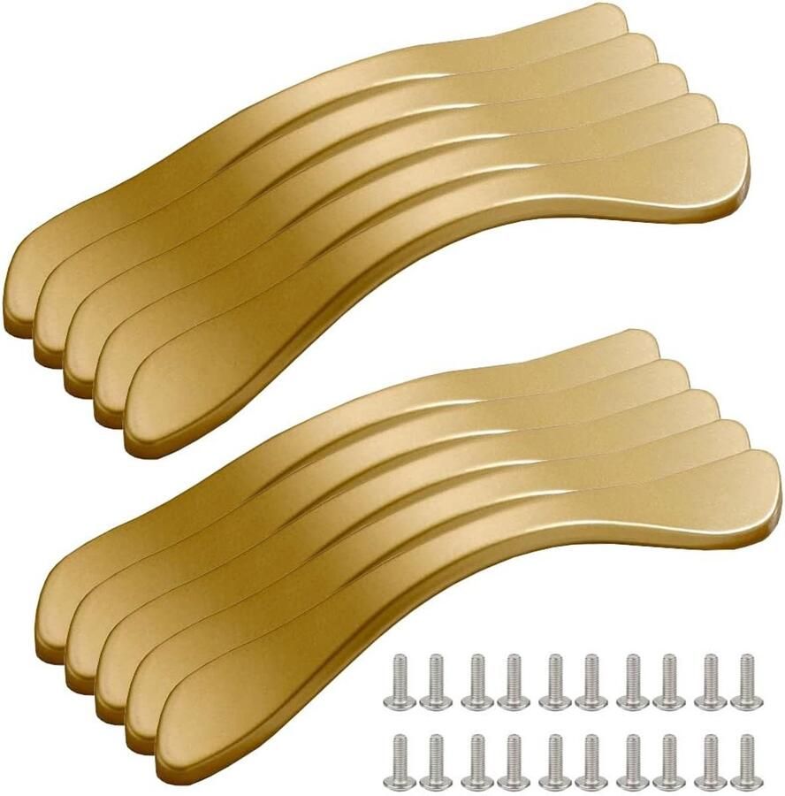 Pack of 10 Cabinet Handles Hole Spacing 96mm Furniture Handles voor Keuken en Kastdeuren Knoppen met Schroeven