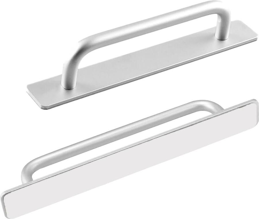 Pack of 2 Zelfklevende Meubelgrepen 150mm Aluminium Legering Meubelgrepen Geen Boren Lades voor Meubel Schuifdeurgrepen voor Keuken Kast en Slaapkamer
