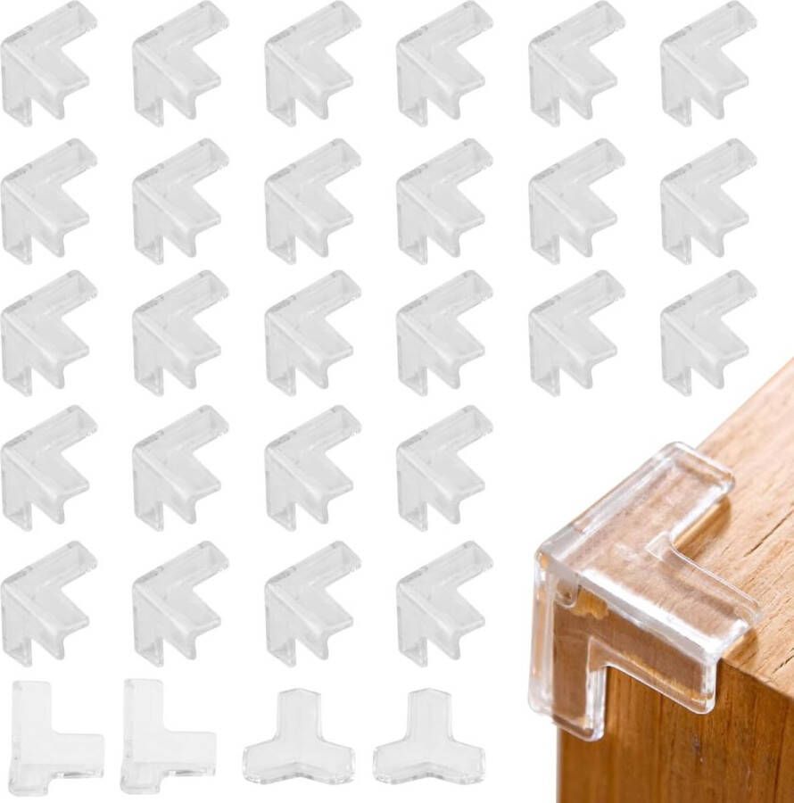 Pack of 30 Table Corner Protectors Self-Adhesive Baby Corner Protectors Transparent Baby PVC Corner Protection Edges Easy to Use for All Furniture to Protect Baby from Injury - Foto 1