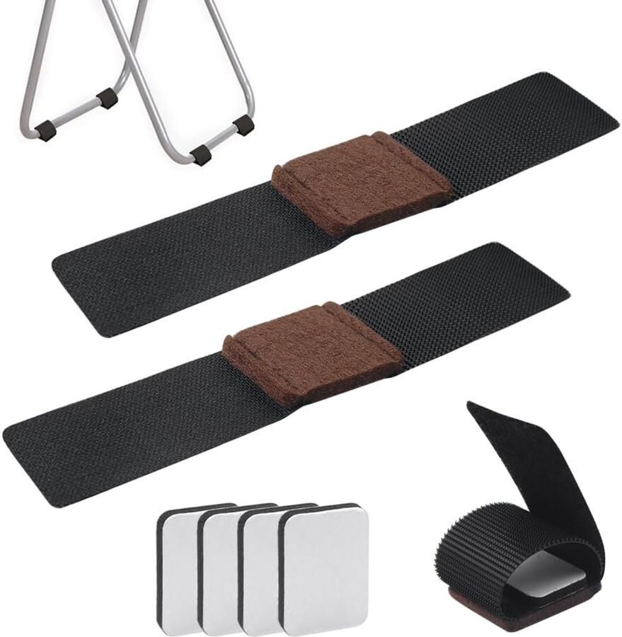 Pack of 36 Self-Adhesive Chair Glides for Furniture with Velcro Fastening Felt Adhesive Black Felt Caps for Protecting Floors Prevents Scratches and Reduces Noise